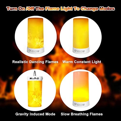 LED Flame Effect Light, USB Rechargeable Outdoor Flame Remote control style