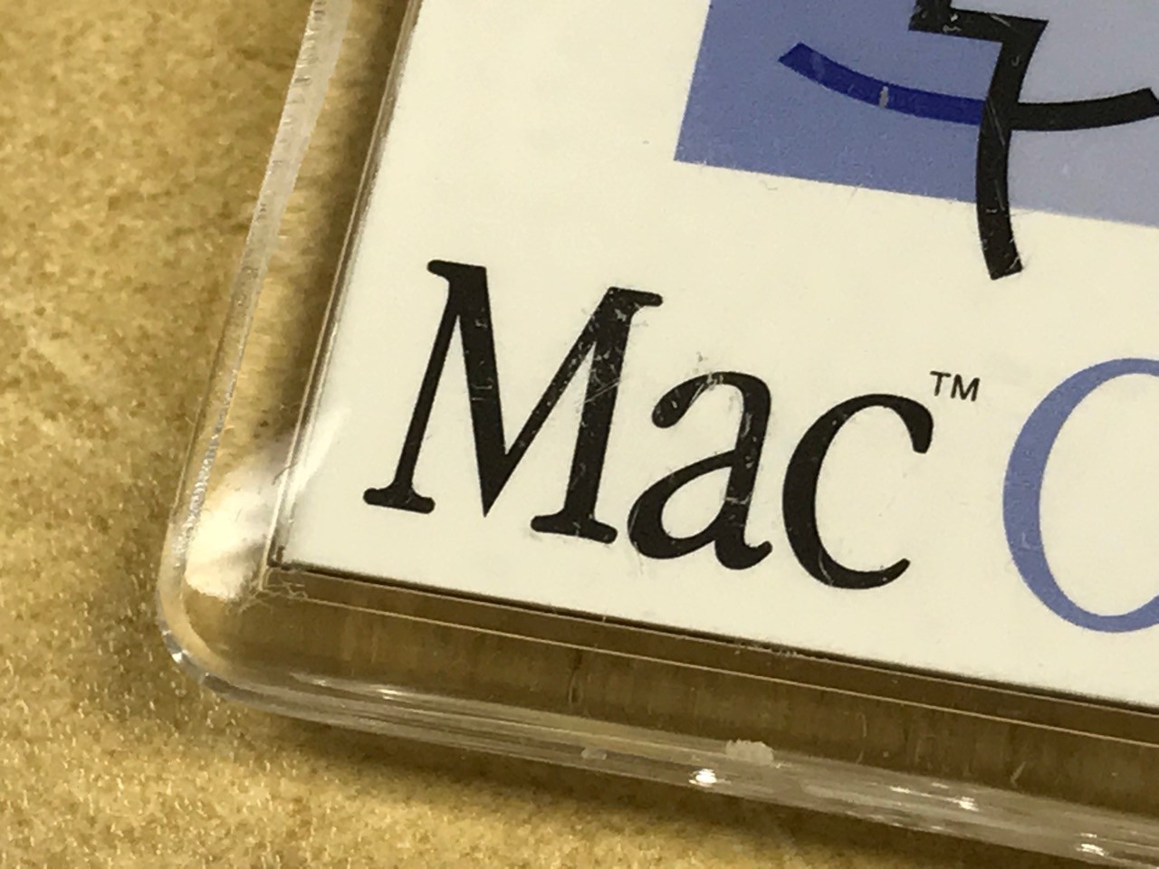 GIFT IDEA? Apple Computer Macintosh __ KEYCHAIN __ with __ Colorful Rainbow Logo