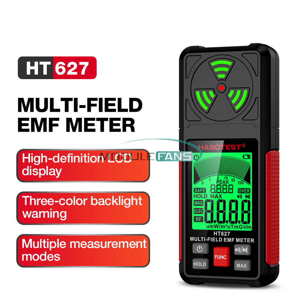 HABOTEST HT627 Electromagnetic Radiation Tester EMF Meter Magnetic Detector