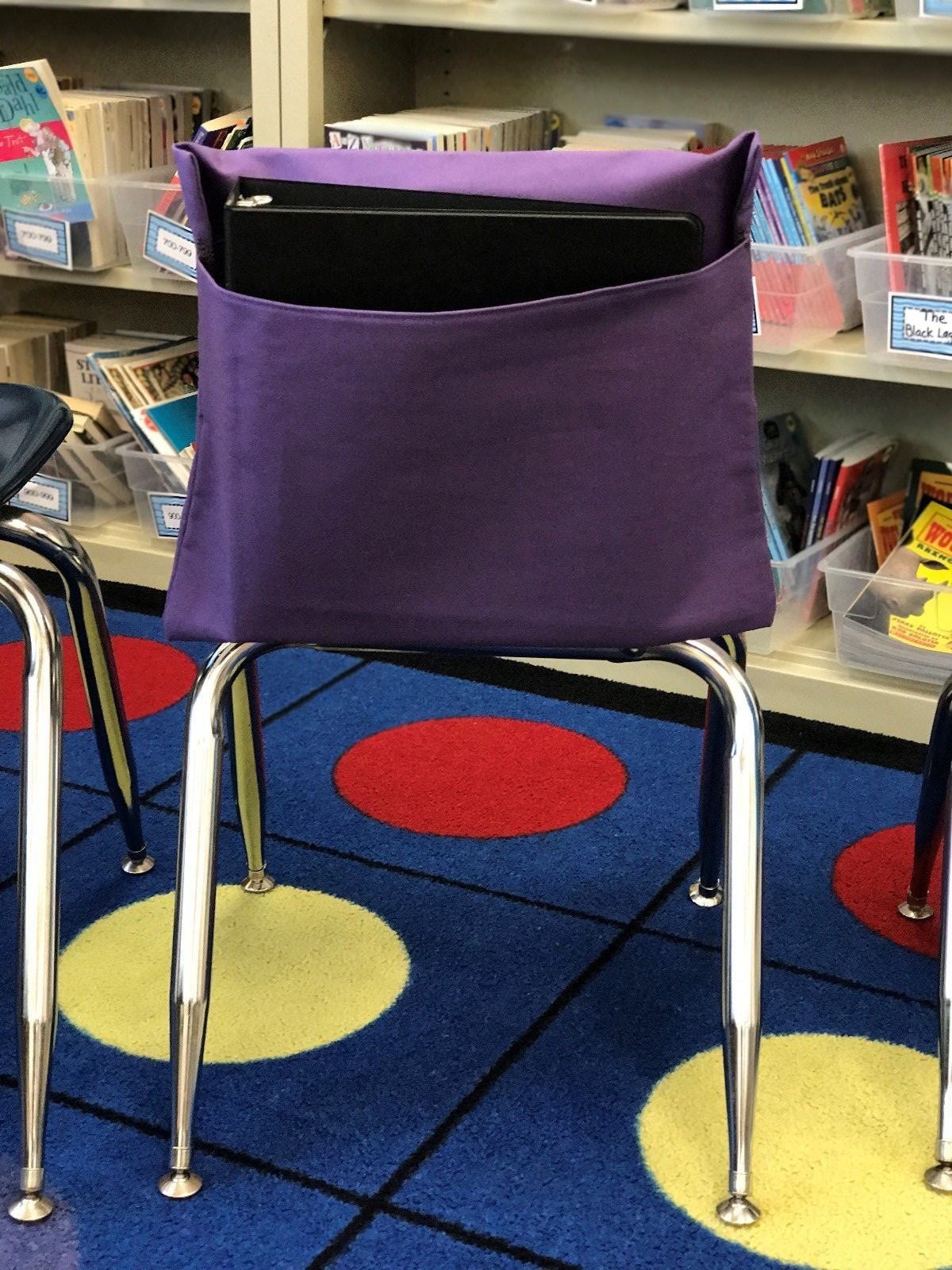 1 MEDIUM SEAT DESK CHAIR POCKET  SACK Fit Chairs 13" WIDE or Smaller Many Colors