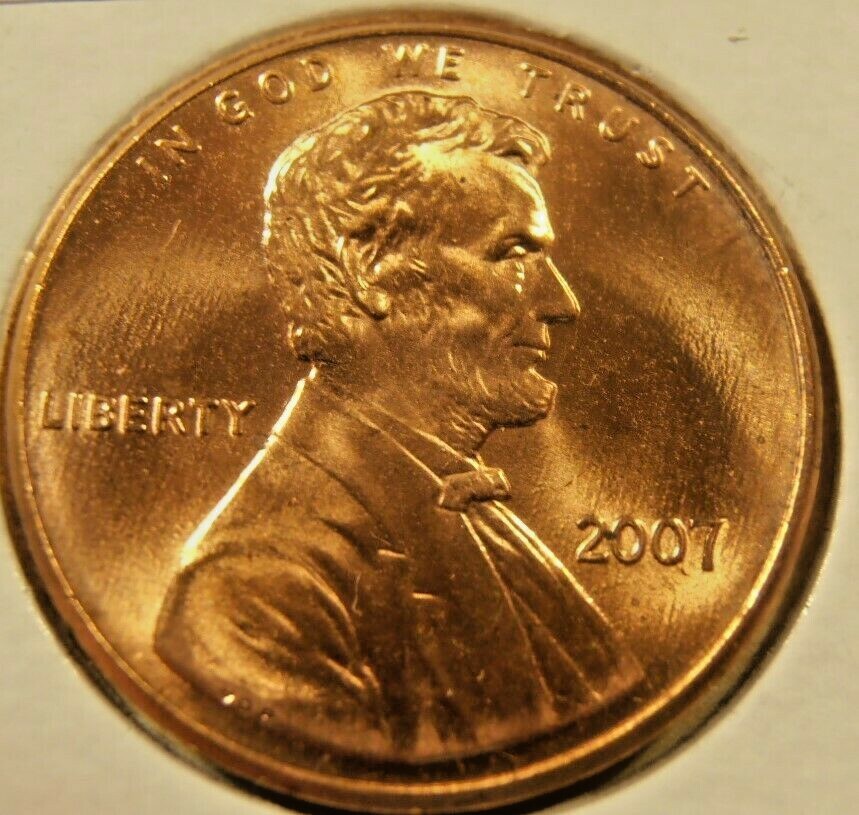 2007 P LINCOLN CENT - BU coin from a nice roll, FREE SHIPPING