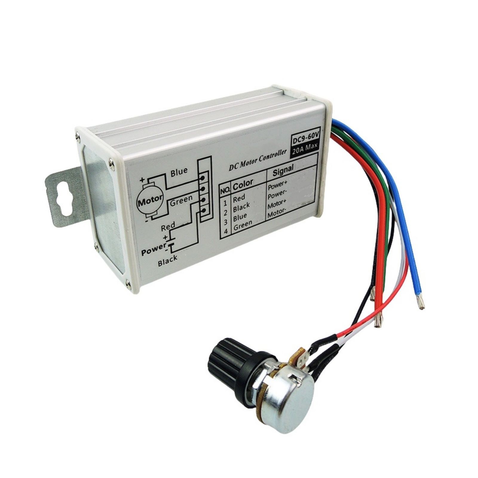 1 x DC Motor Speed Controller With Durable and Sturdy Structure 20A Maximum