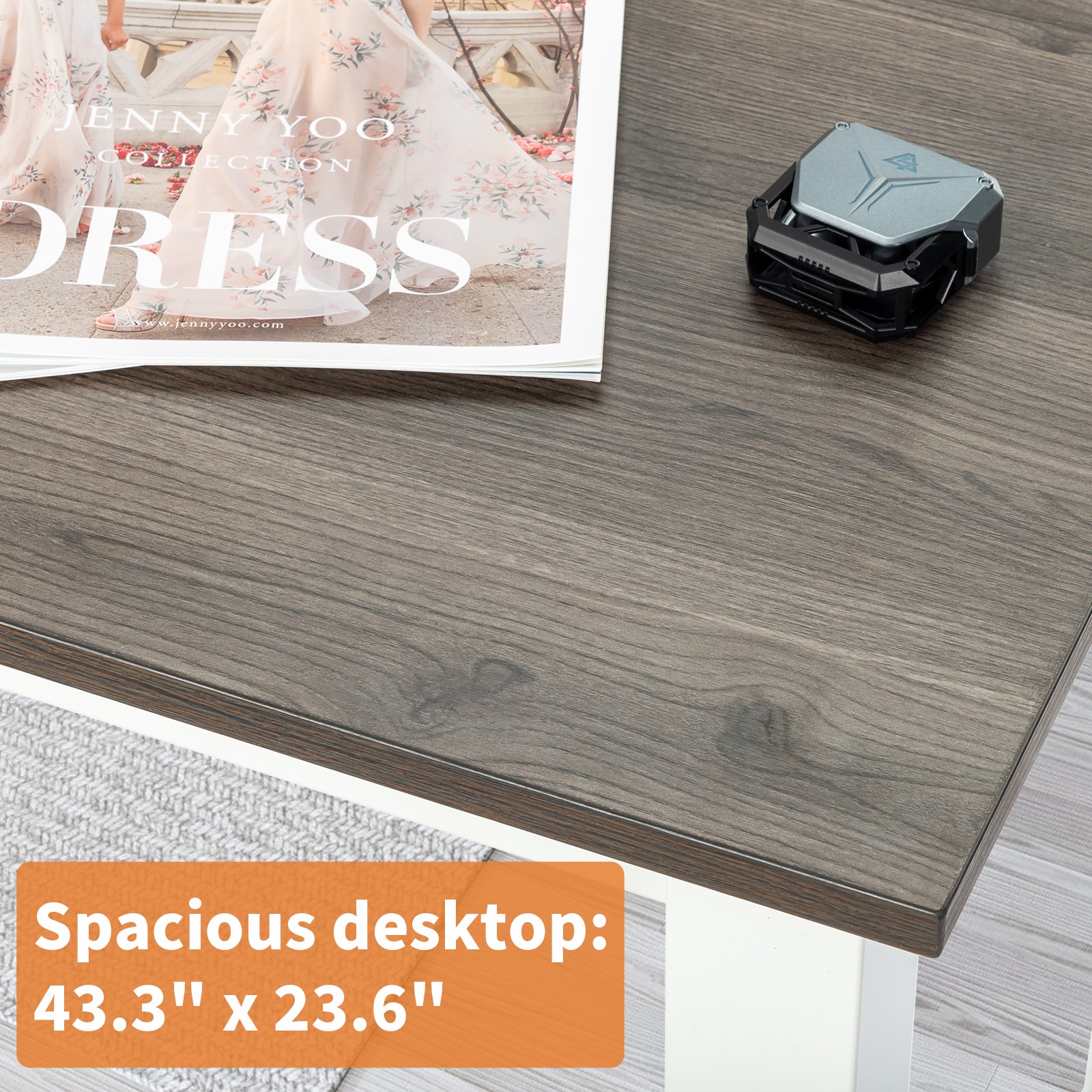 110cm Decent High Strength Wooden Computer Desk Gray