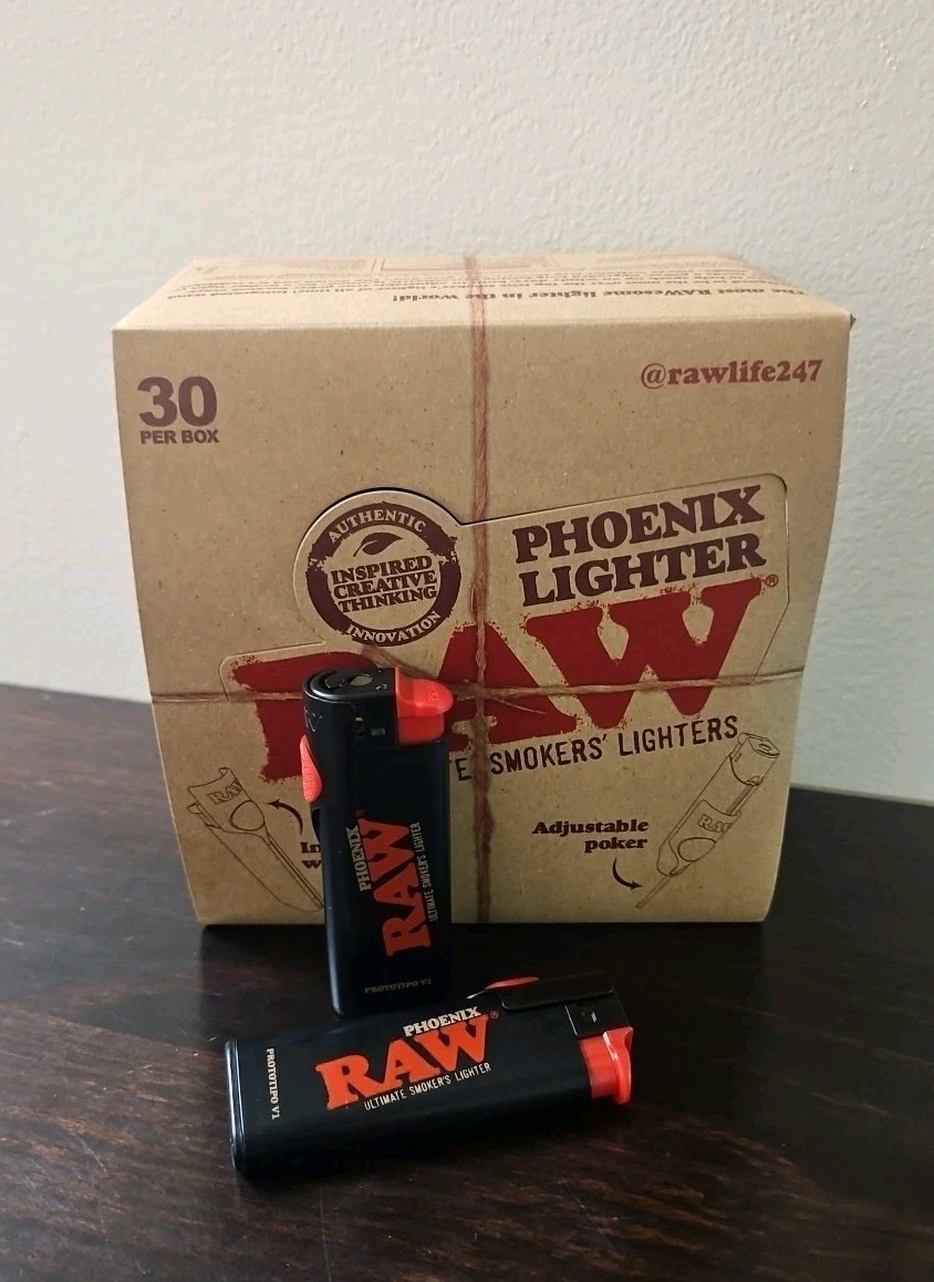 Raw Black Phoenix Poker Lighter 2 Pack