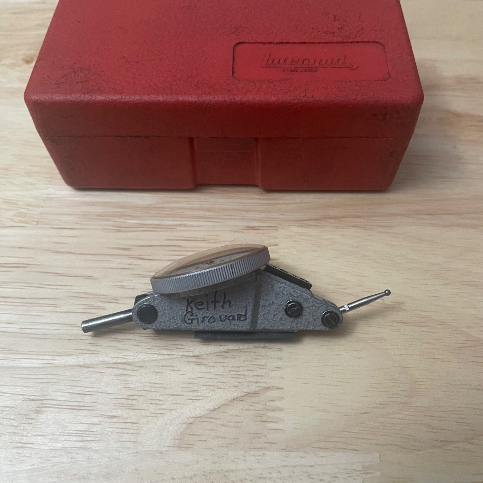 Interapid 312B-1 Dial Test Indicator .0005" Swiss Made w/Case