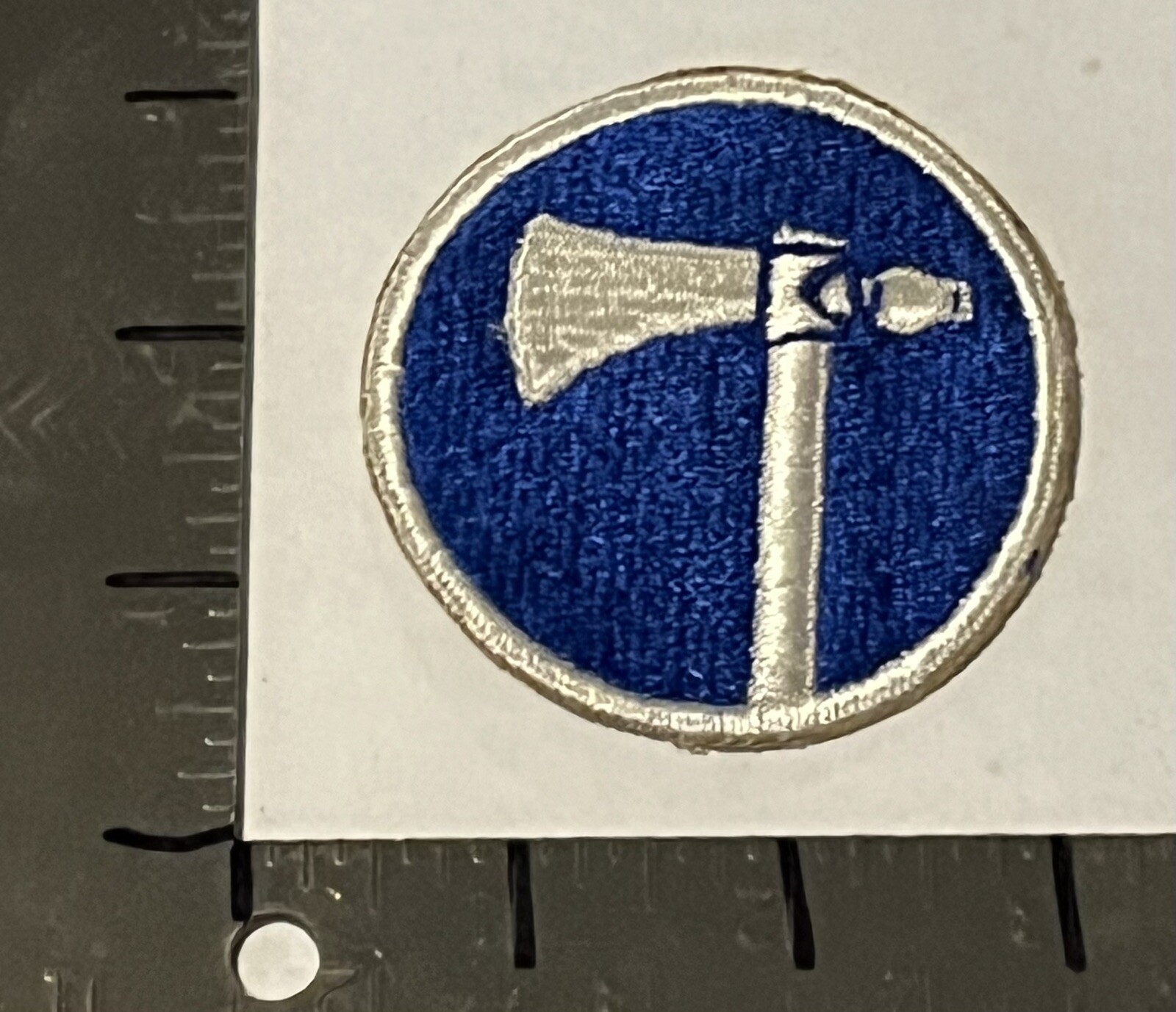 ORIGINAL WWII U.S. ARMY XIX 19th CORPS 2nd DESIGN FULL COLOR CUT EDGE PATCH