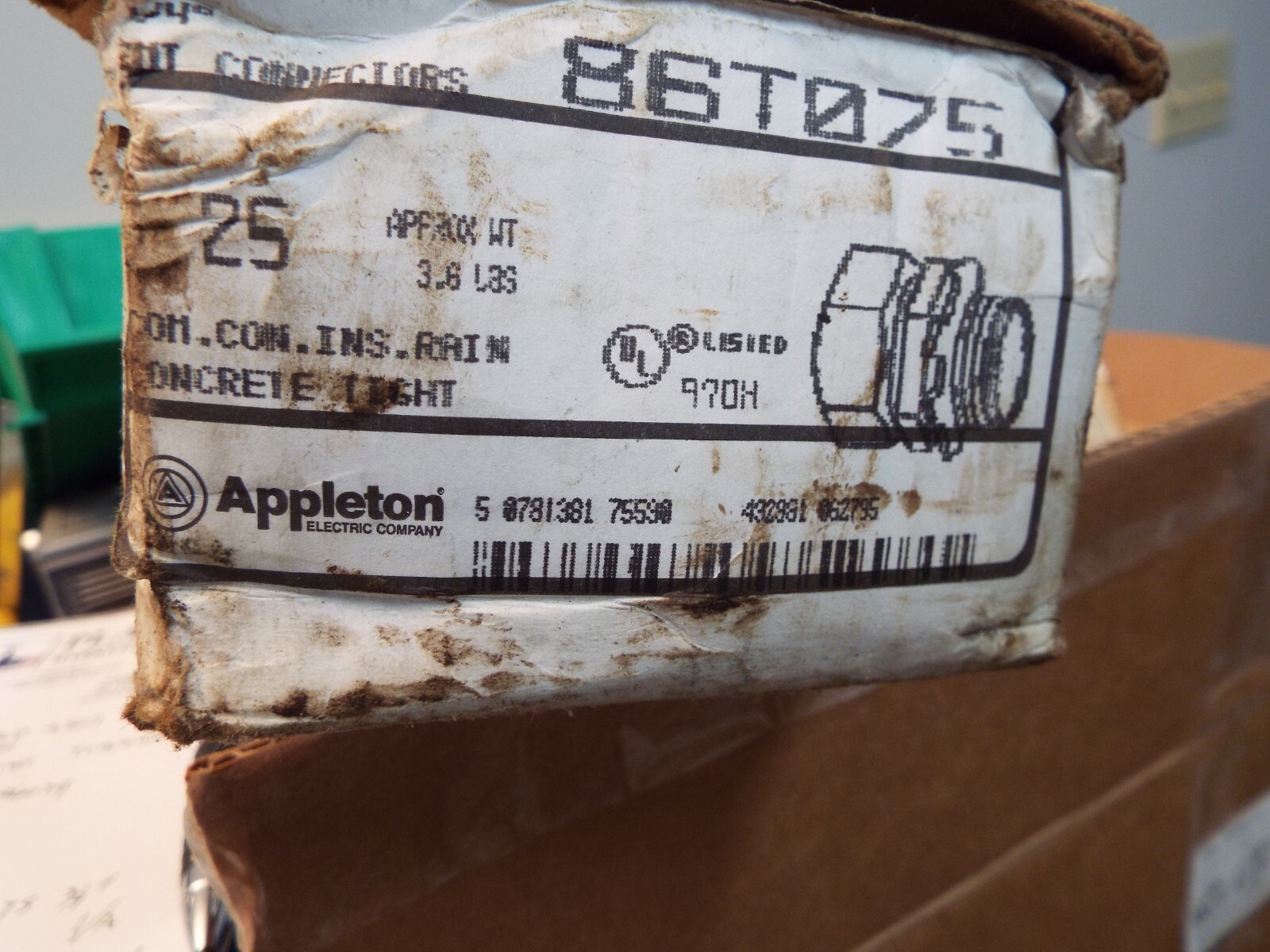 LOT OF  3 APPLETON STG-75 ST RAIN CONCRETE CONDUIT CONNECTORS 3/4"