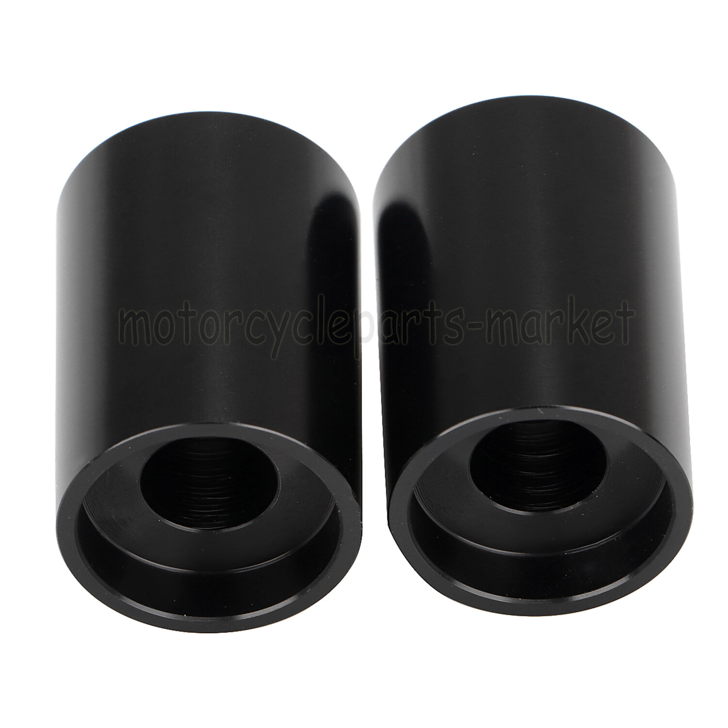 Motorcycle 1.75" Black CNC Riser Extension For Harley Dyna Softail 1" Handlebars