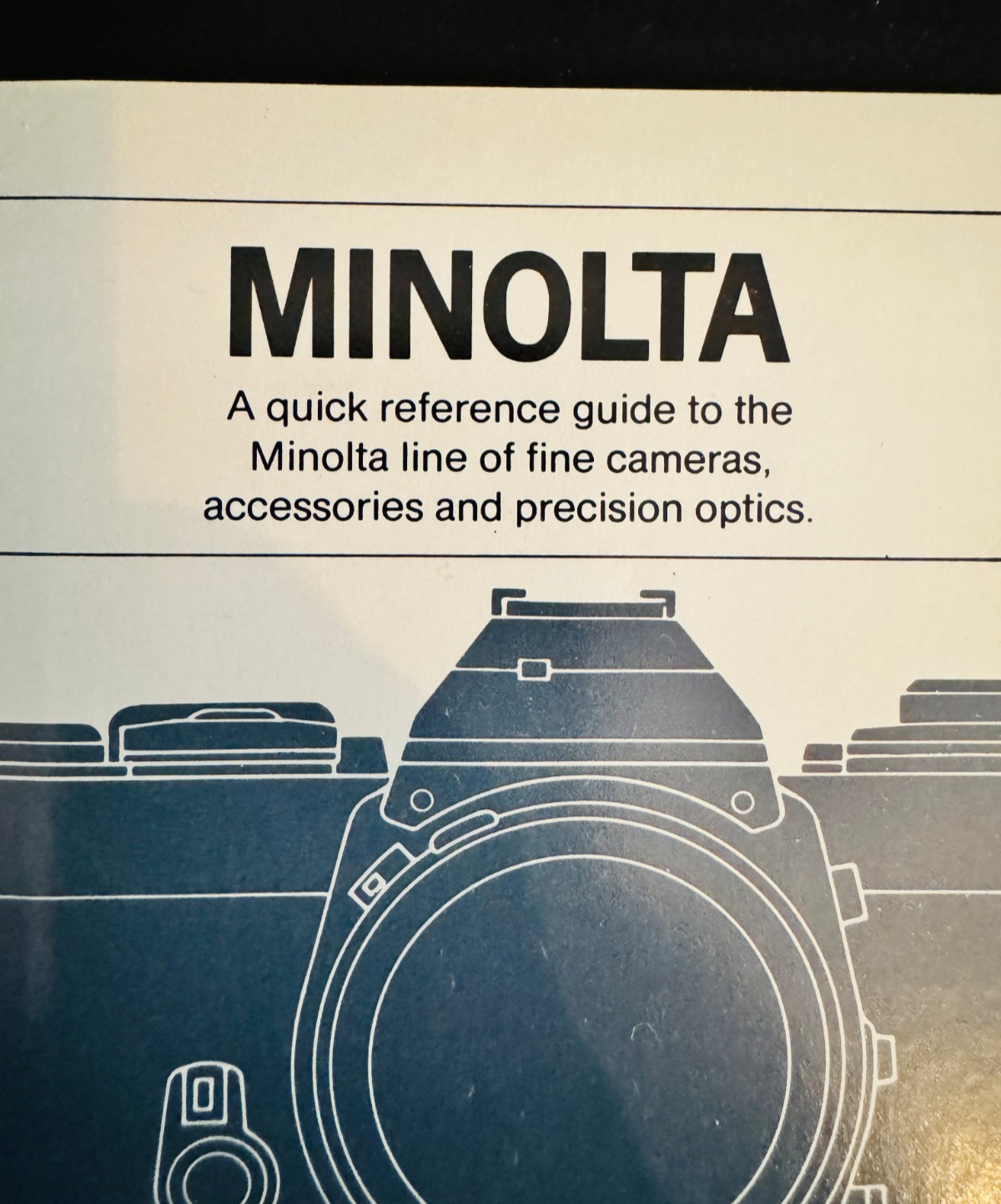 1978 MINOLTA CATALOGS & BROCHURES XG-7, Quick Reference Guide, Price List - EX