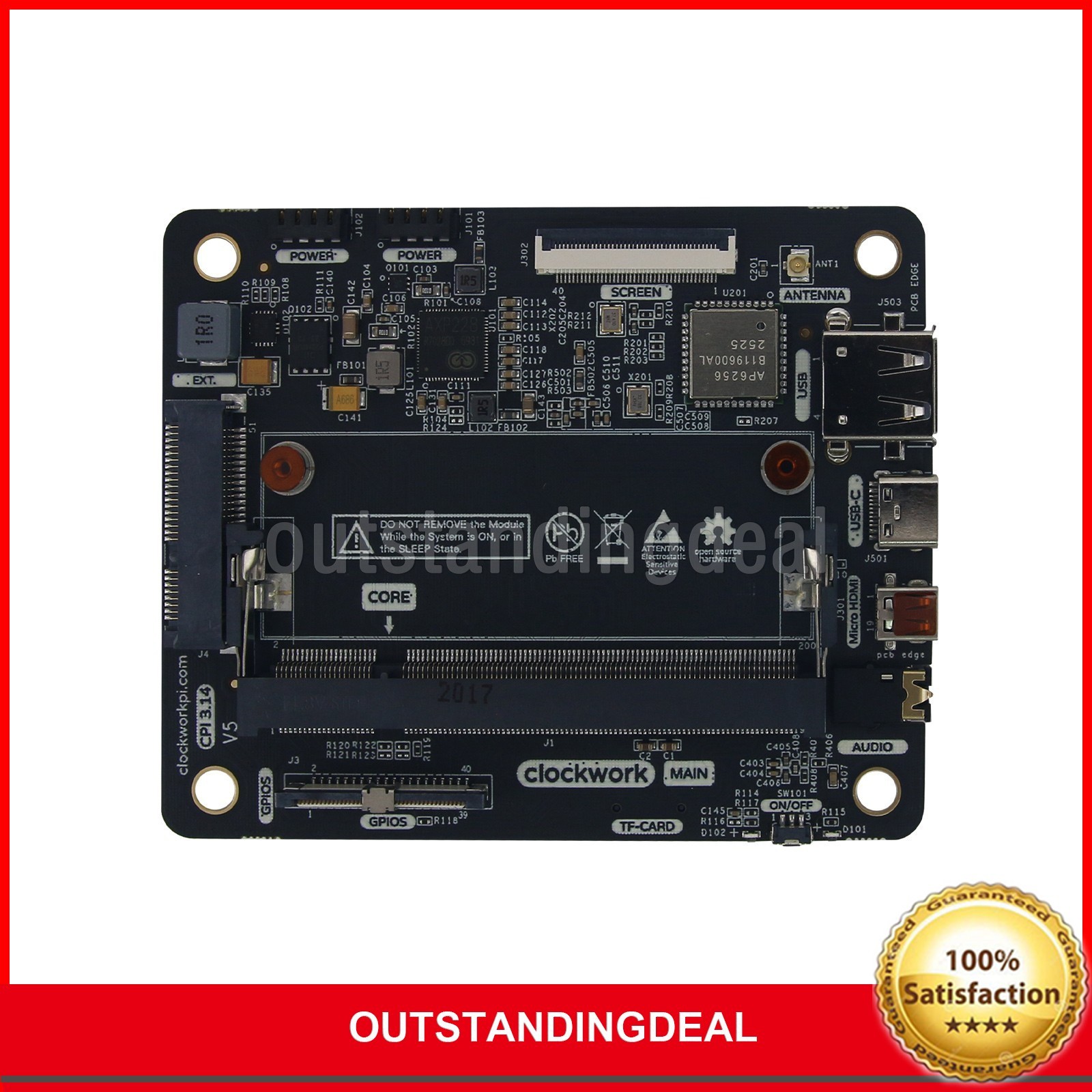 WiFi Uconsole Clockwork Development Board with 74-Key QWERTY Backlit Keyboard