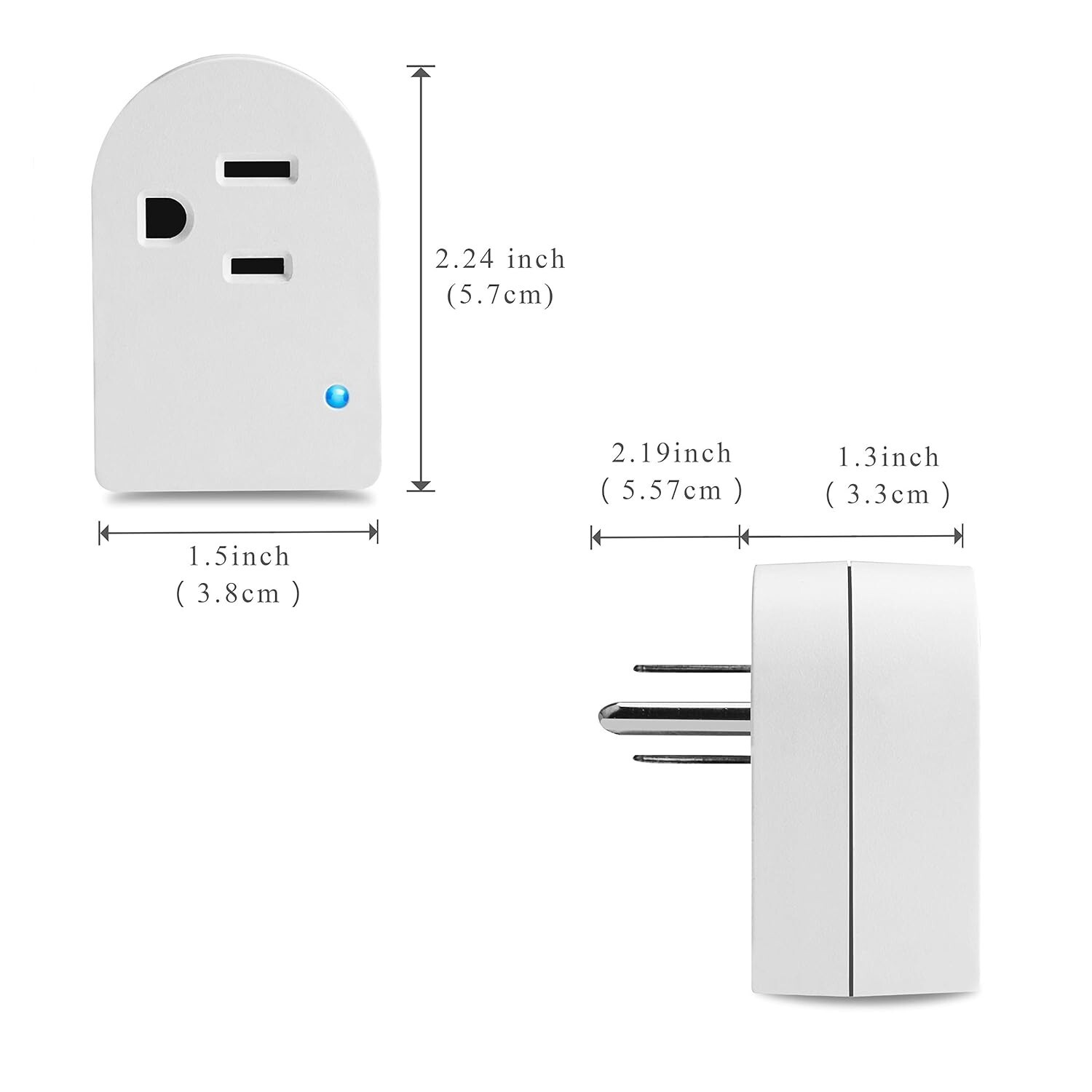 Travel-Friendly Surge Protector Adapter - 3-Pack Grounded Tap with LED Indicator