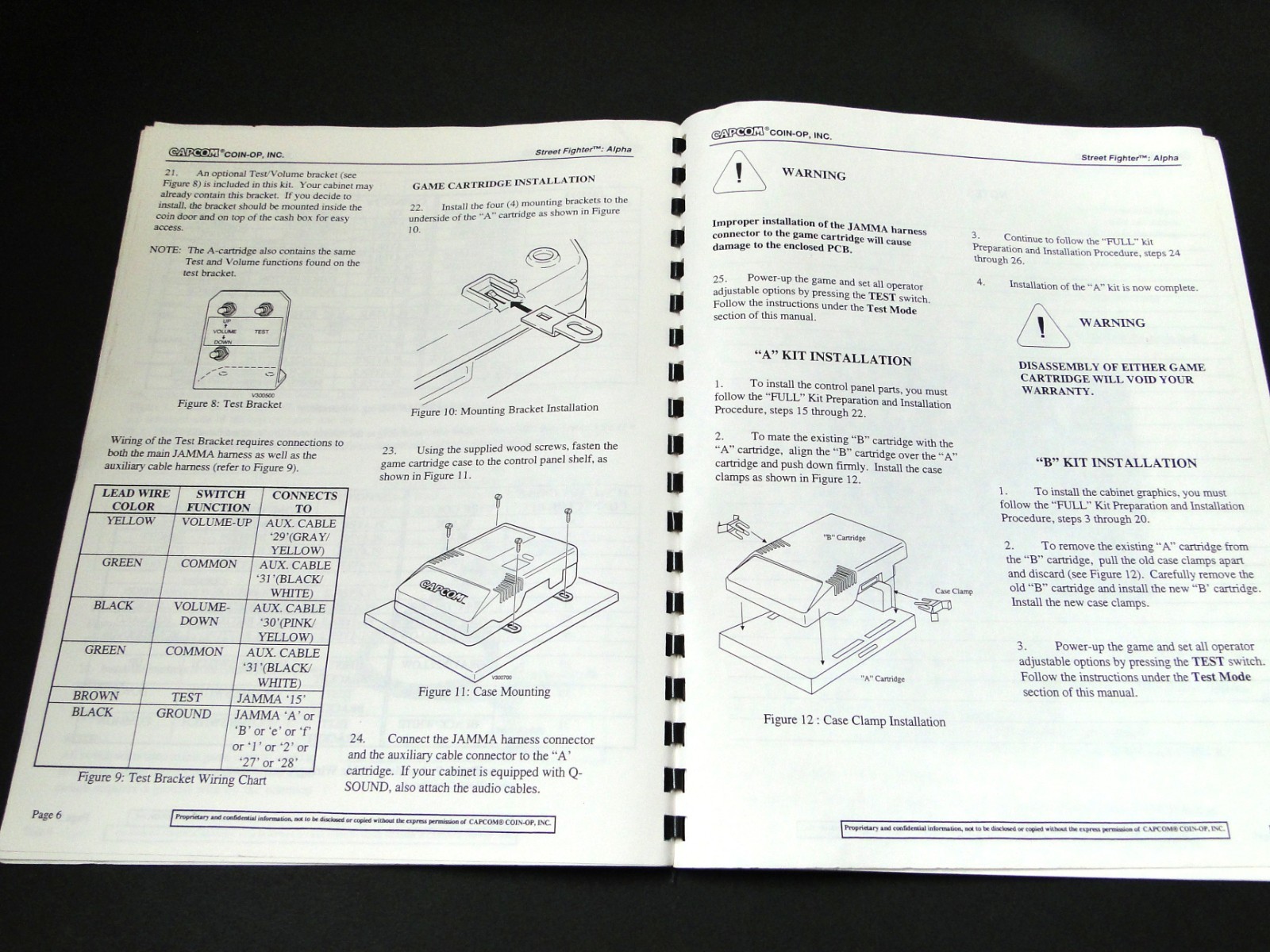 1995 Capcom - Street Fighter Alpha: Warriors Dreams Arcade Operators Manual