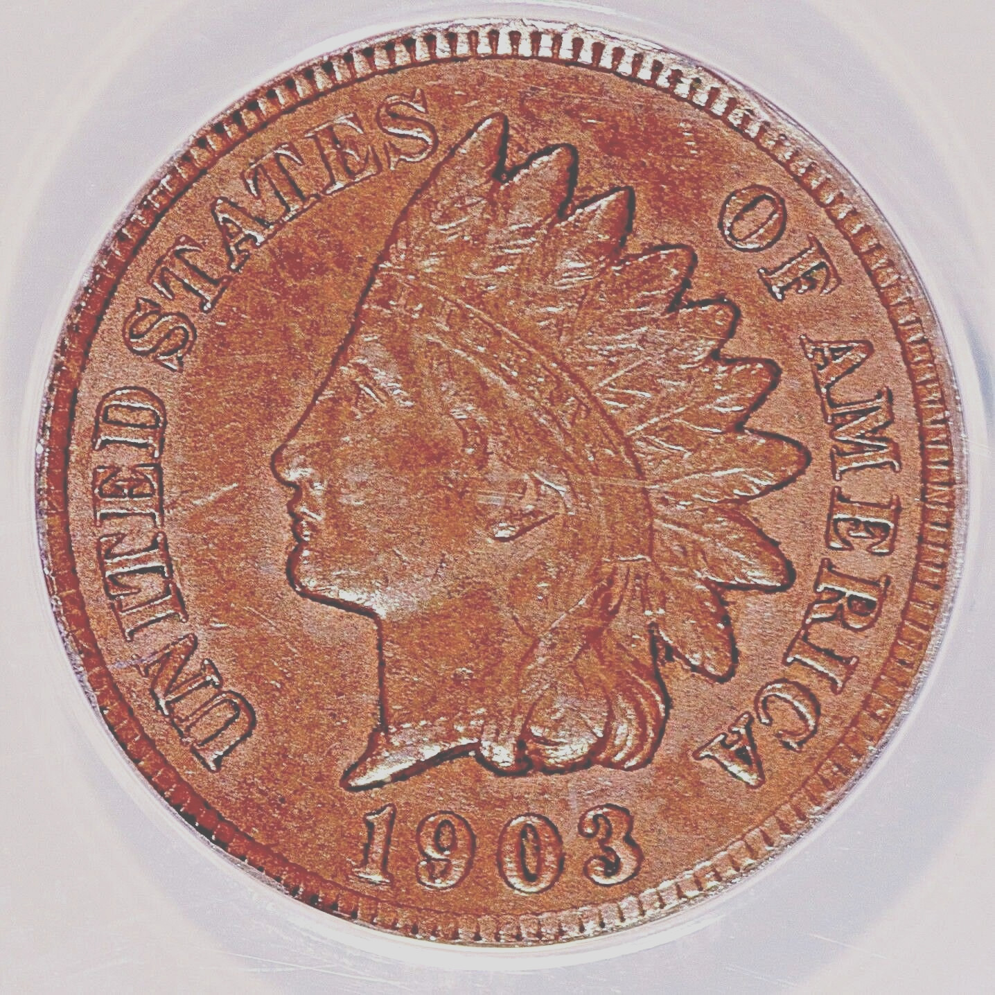 1903 Indian Cent Doubled Date, Snow-1, Au50 ANACS
