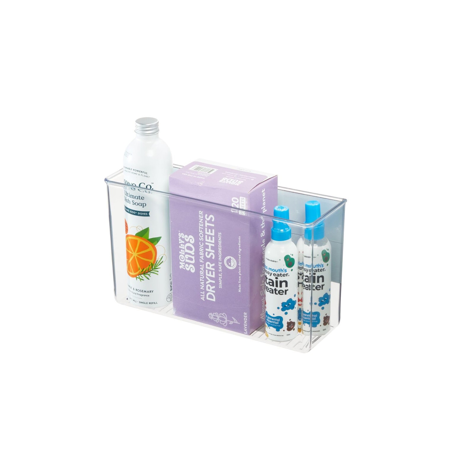 iDesign Magnetic Large Clear Plastic Organizer Bins Large, Transparent