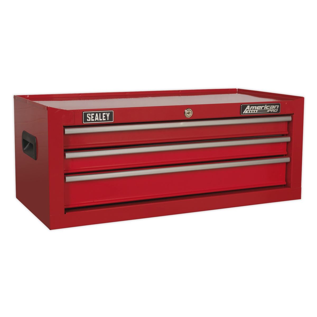 Sealey Mid-Box 3 Drawer with Ball-Bearing Slides - Red AP223