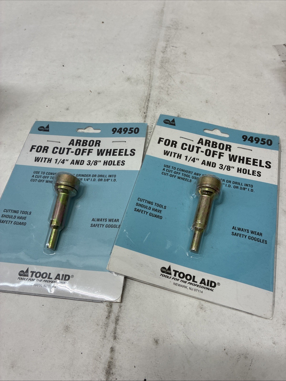 SG Tool Aid Arbor for Cut-Off Wheels 1/4" & 3/8" Center Holes 94950 Qty 2