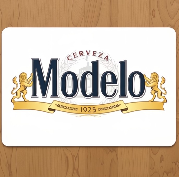 Modelo Beer 9.5 x 8 Mouse Pad With Rubber Backing Made In USA