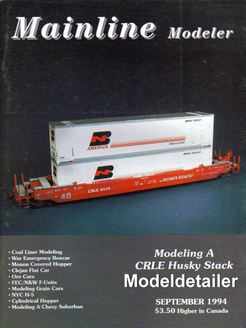 Mainline Modeler Sept.94 War Emergency Boxcar N&W F Units CRLE Husky Stack Monon