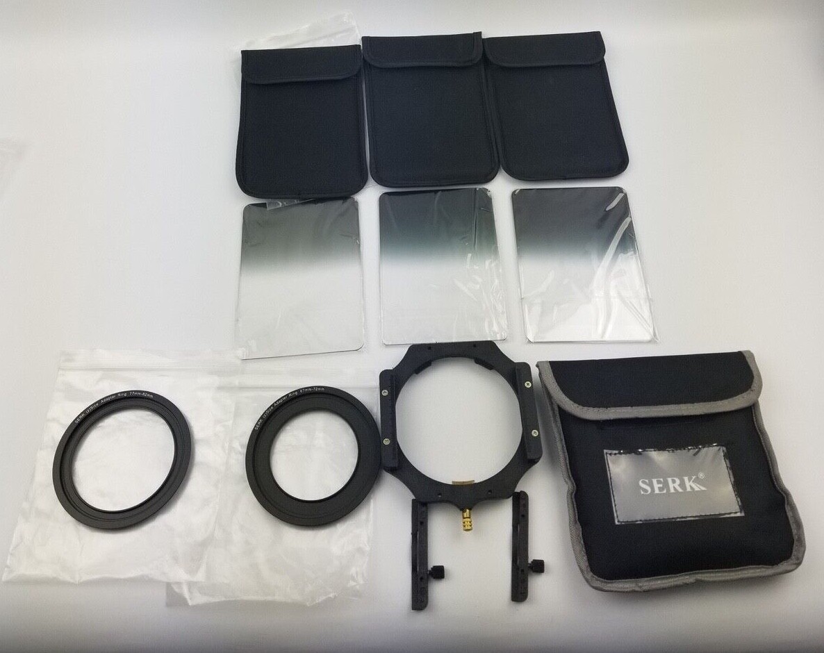 Serk 67-72mm and 77-82mm Filter Ring Adapter Plus Holder for Z with 3 Glass Bund