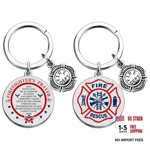 Firefighter Gifts for Men Firefighter Keychain Fire Fighter Accessories