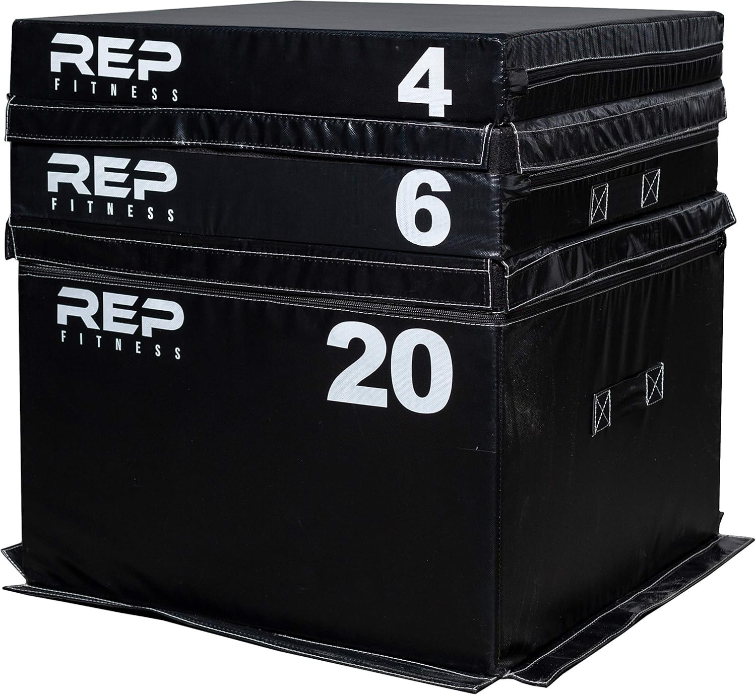 Fitness Stackable Soft Foam Plyo Box Set, Adjustable Plyometric Jump Box for Hom