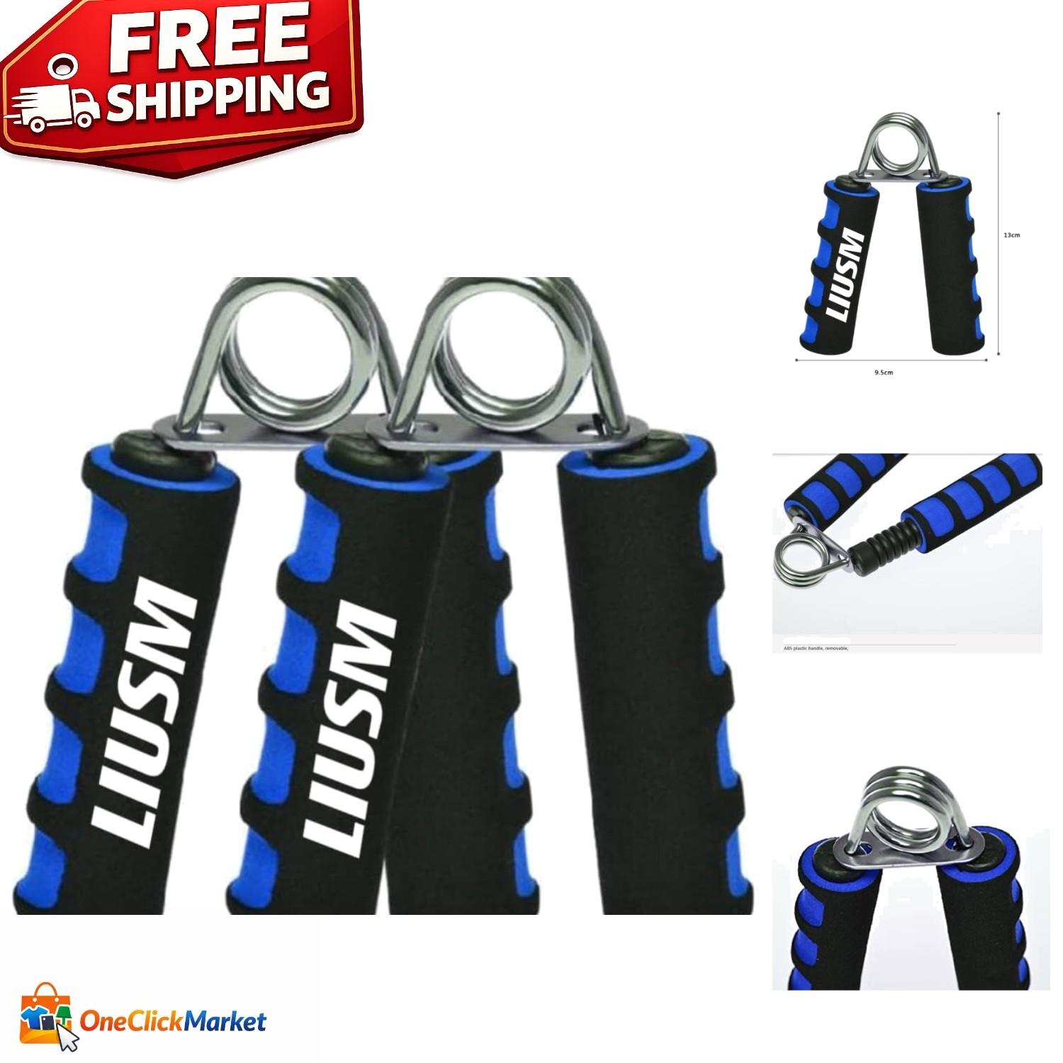 Portable Hand Grip Strengtheners - 2 Pack for Quick Strength Training on-the-Go