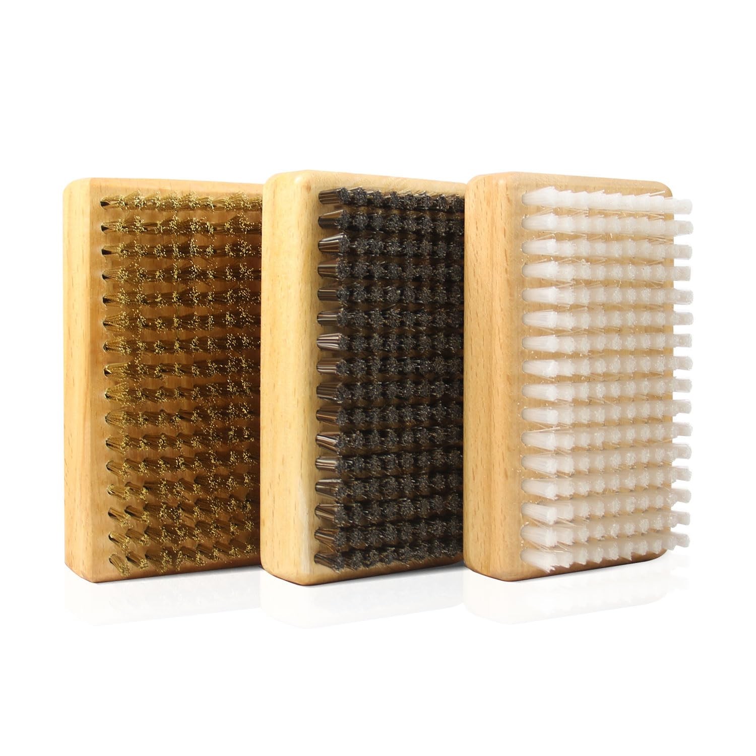 Ski Snowboard Waxing Brush Kit: Brass, Horsehair, Nylon - Base Maintenance Tool