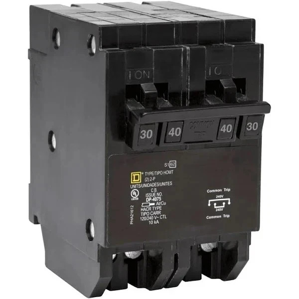 NEW SQUARE D HOMT230240 Circuit Breaker 30 amp 40 amp Quad