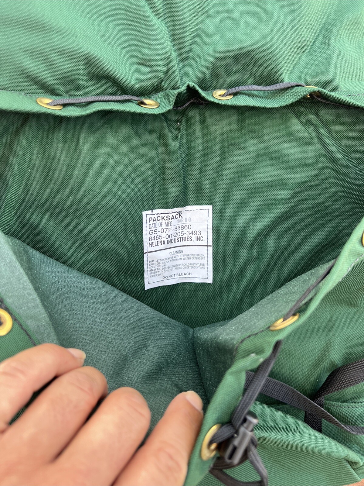 FSS Forest Service Packsack Benchmark Green Backpack Made in USA