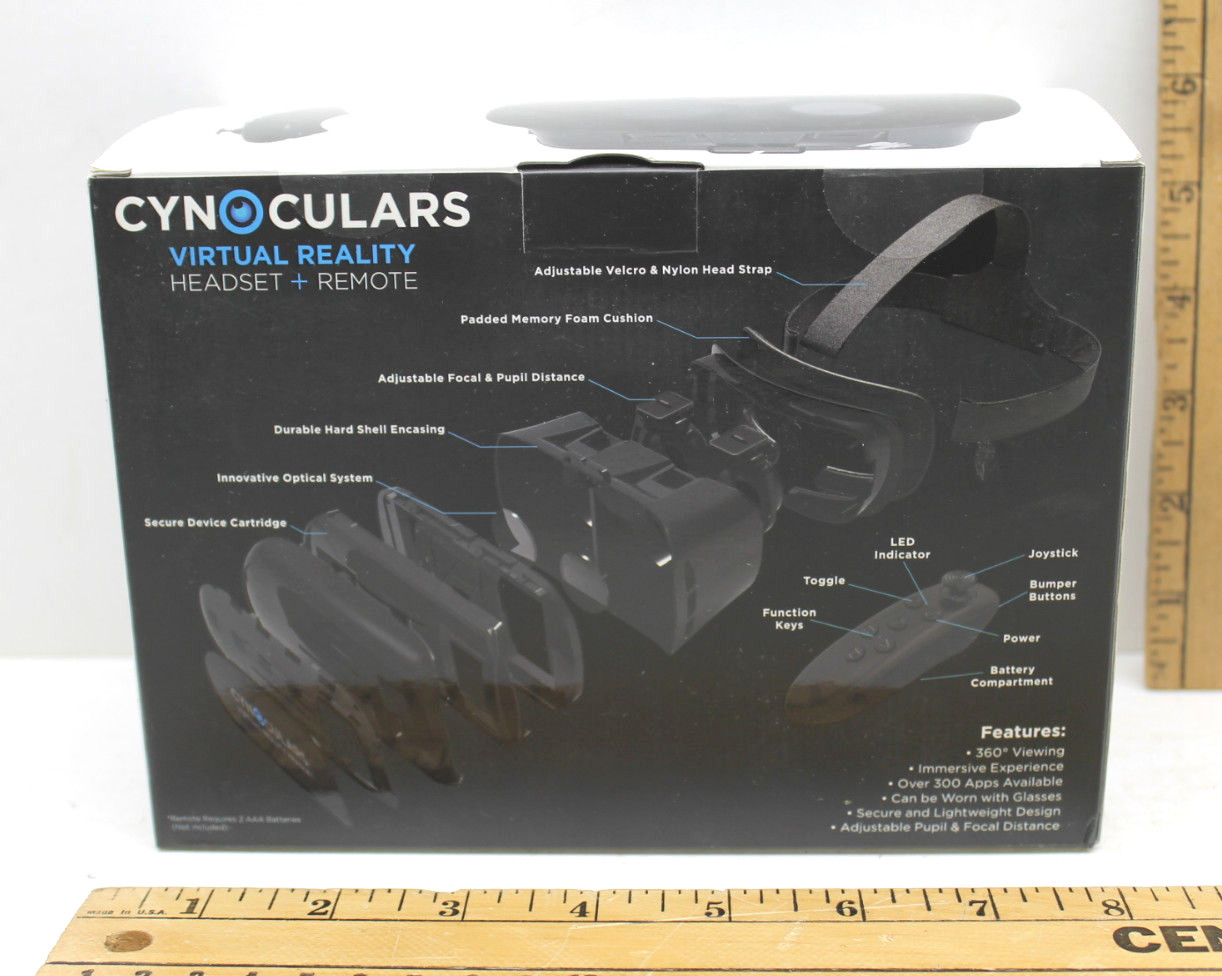 Hype Cynoculars Virtual Reality Headset + Remote Wireless Gaming 360 Viewing