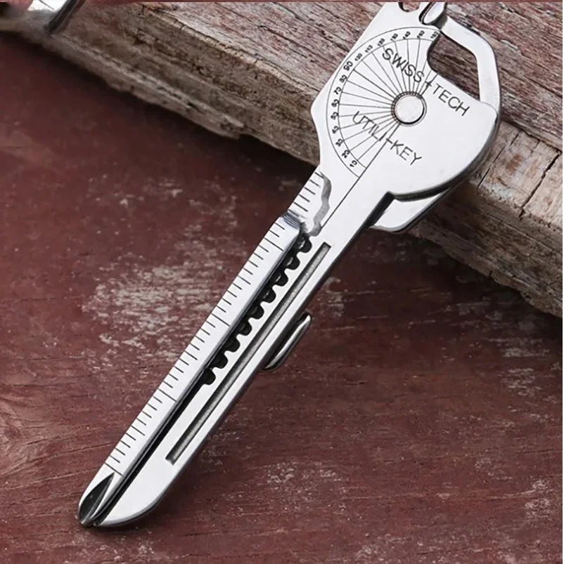 8-in-1 Multi-Tool Keychain for Camping & Survival | Folding Screwdriver