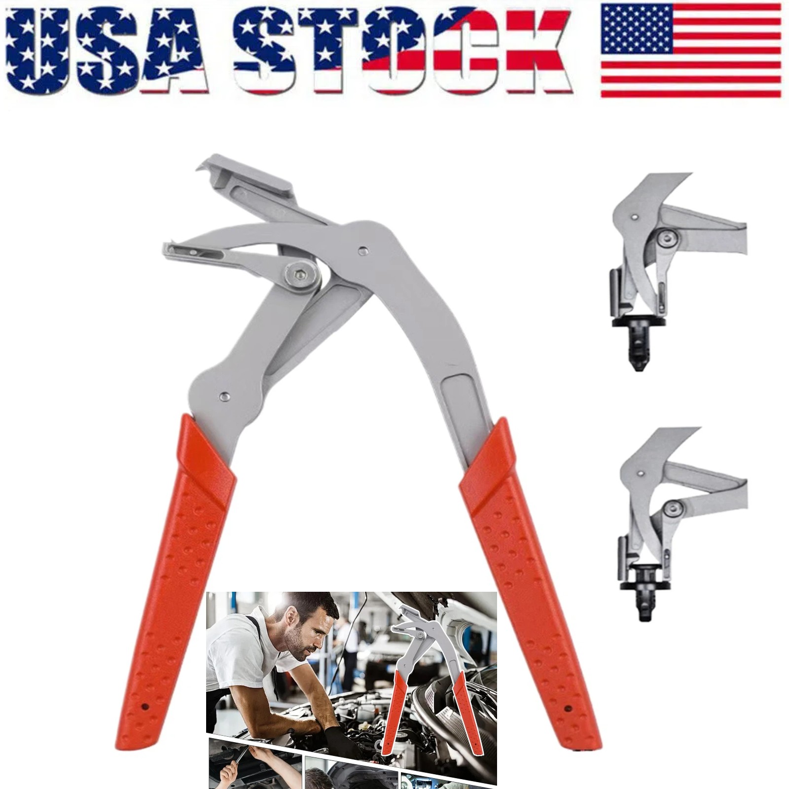 Panel Clip Removal Pliers Anti-Slip Grip Automotive Repair Clip Removal Tool US