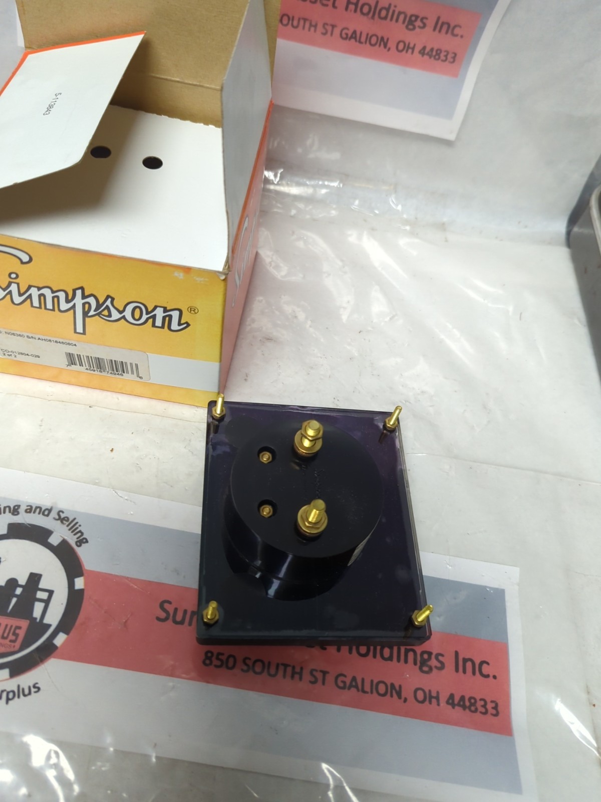 SIMPSON,1329,PANEL METER -4-0-+4 NOS