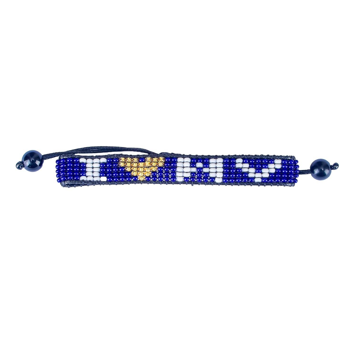 I Love West Virginia Beaded Bracelet: Handcrafted & Adjustable String, Unisex