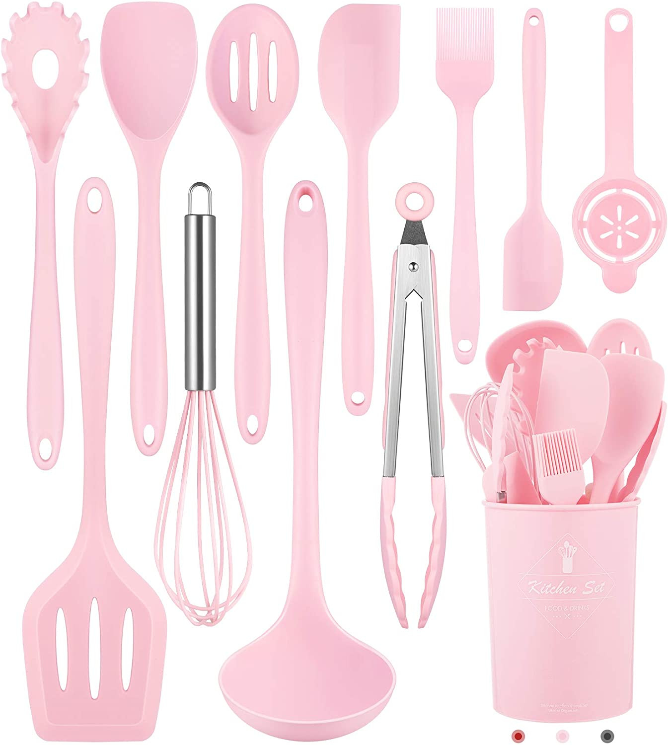 Kitchen Utensils Set-12 Pieces Silicone Cooking Utensils Set (Dishwasher Safe) 3