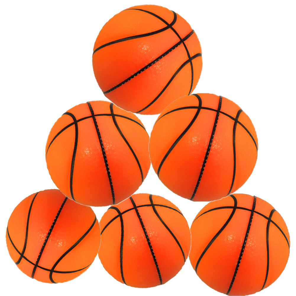 Basketball Stress Tension Relieving Rubber Squeeze Novelty Gift 6 Pack