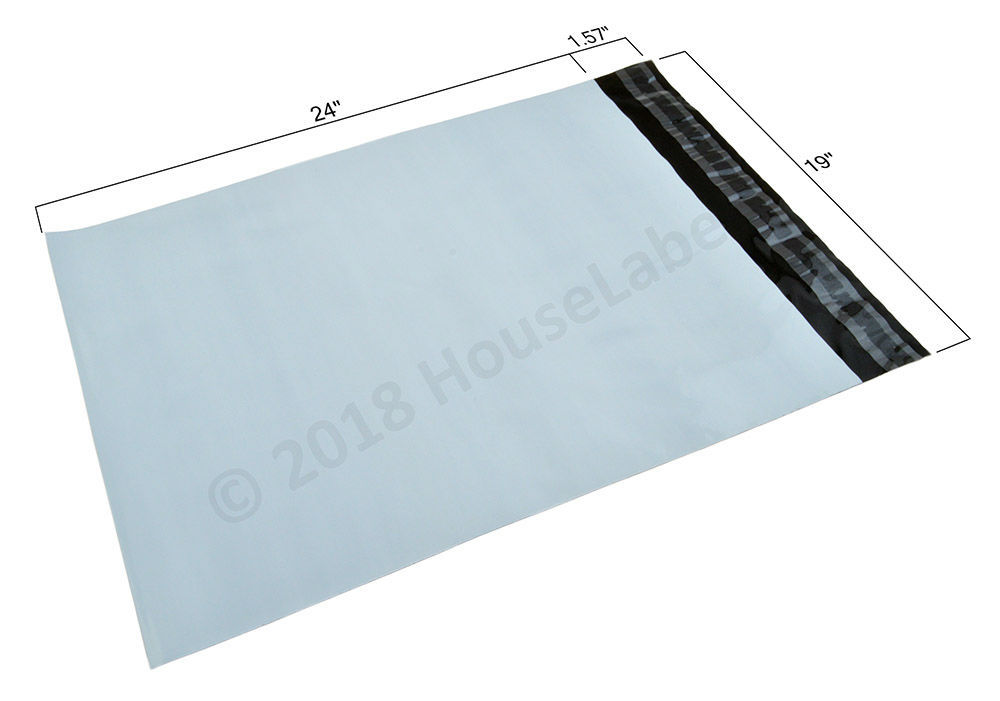 19x24 - #7 POLY MAILERS - (300) Bags - Houselabels - 2.35 MIL Shipping Envelopes