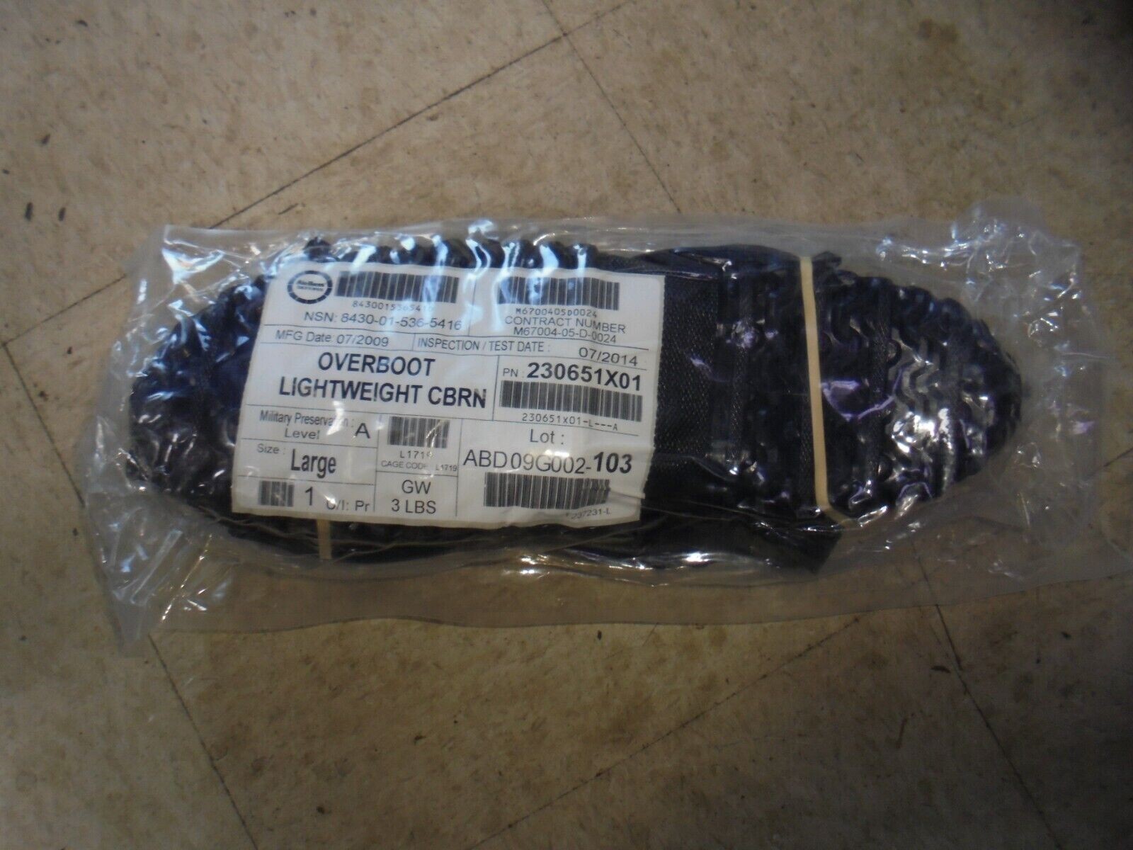 USGI Large CBRN Overboots Lightweight AirBoss