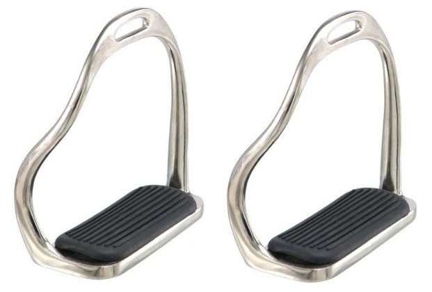 Horse Saddle English 4-3/4" Irons SS Bent Leg Safety English Stirrups 51158