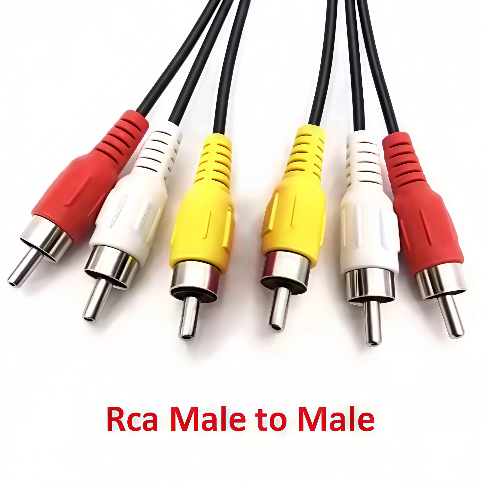 3 RCA Male to Male Composite AV Cable 1m for TV DVD Home Theater Audio Video