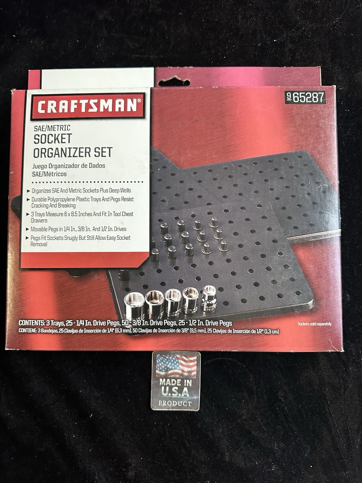 NOS 🔥 Sears Craftsman USA 🇺🇸 Socket Organizer Set 65287 Metric/Standard MINT
