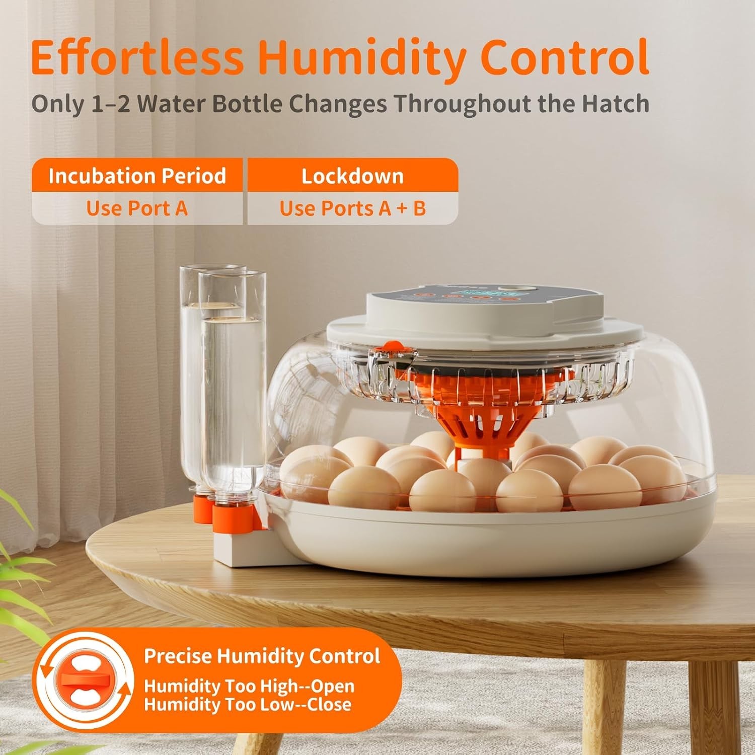 Innovative Egg Hatching System with Automatic Water Refill - 18 Egg Capacity