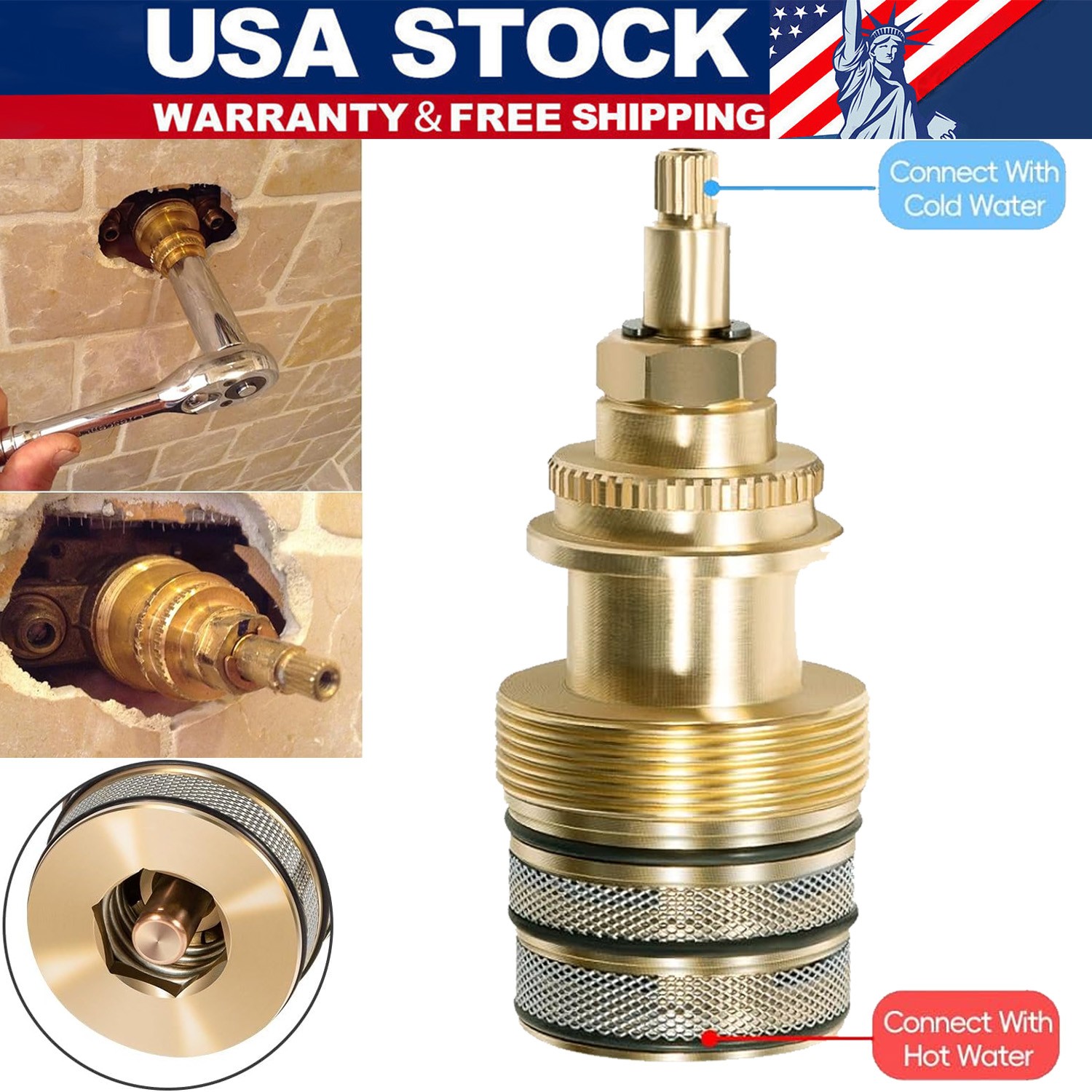 For Kohler 78913 Original Thermostatic Cartridge Replacement Part 400 401