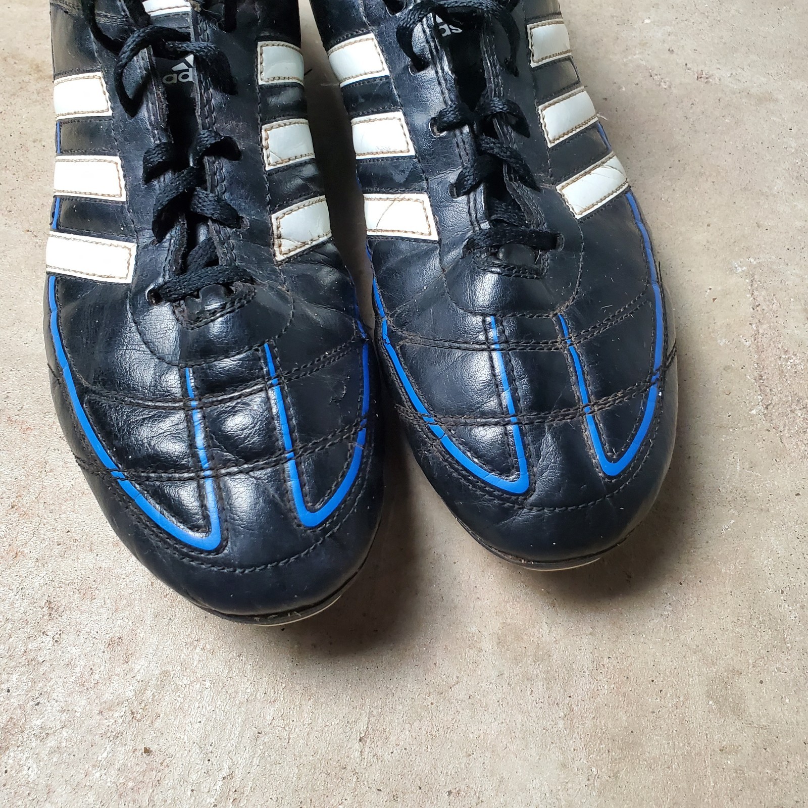 Adidas Davicto IV FG TRX Cleats Men's 12 Black Leather Soccer Athletic V22575