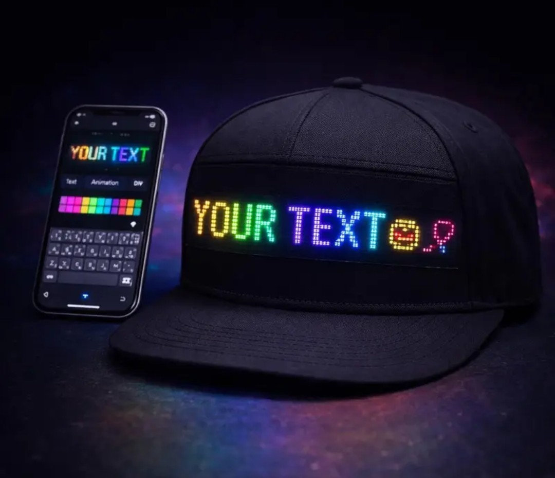 LED Light Up Snapback Hat USB Rechargeable Glow Cap Festival Party DJ