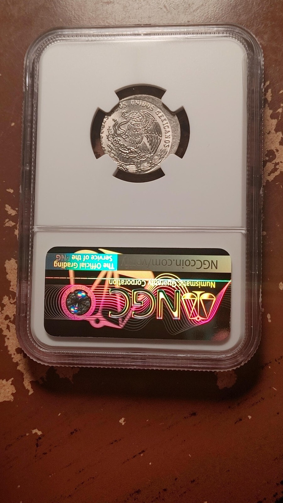 1981 Mo Mexico 20 Centavos Mint Error NGC MS63 Struck Off Center Closed 8 2111