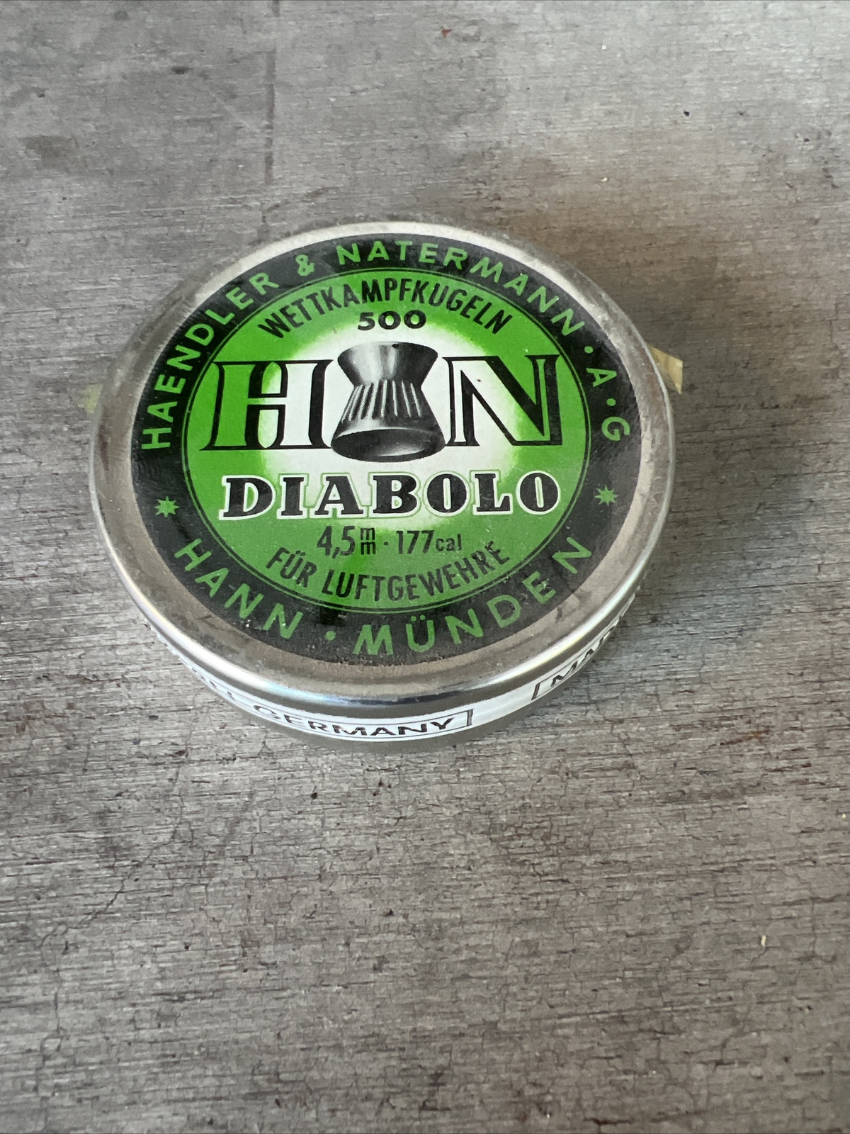 Vintage Haendler Natermann Western Germany Diabolo 177 Cal Pellets SEALED