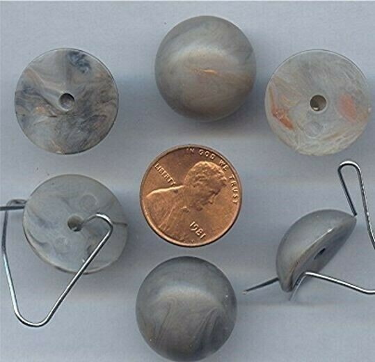 144pcs VINTAGE JAPANESE GREY MARBLE 19mm CABOCHONS g77