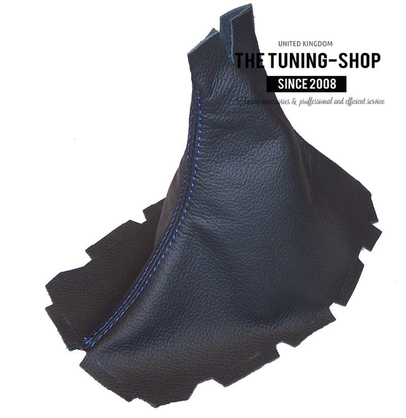 Gear Boot For Ford Mustang 2005-2010 Leather Blue Stitching