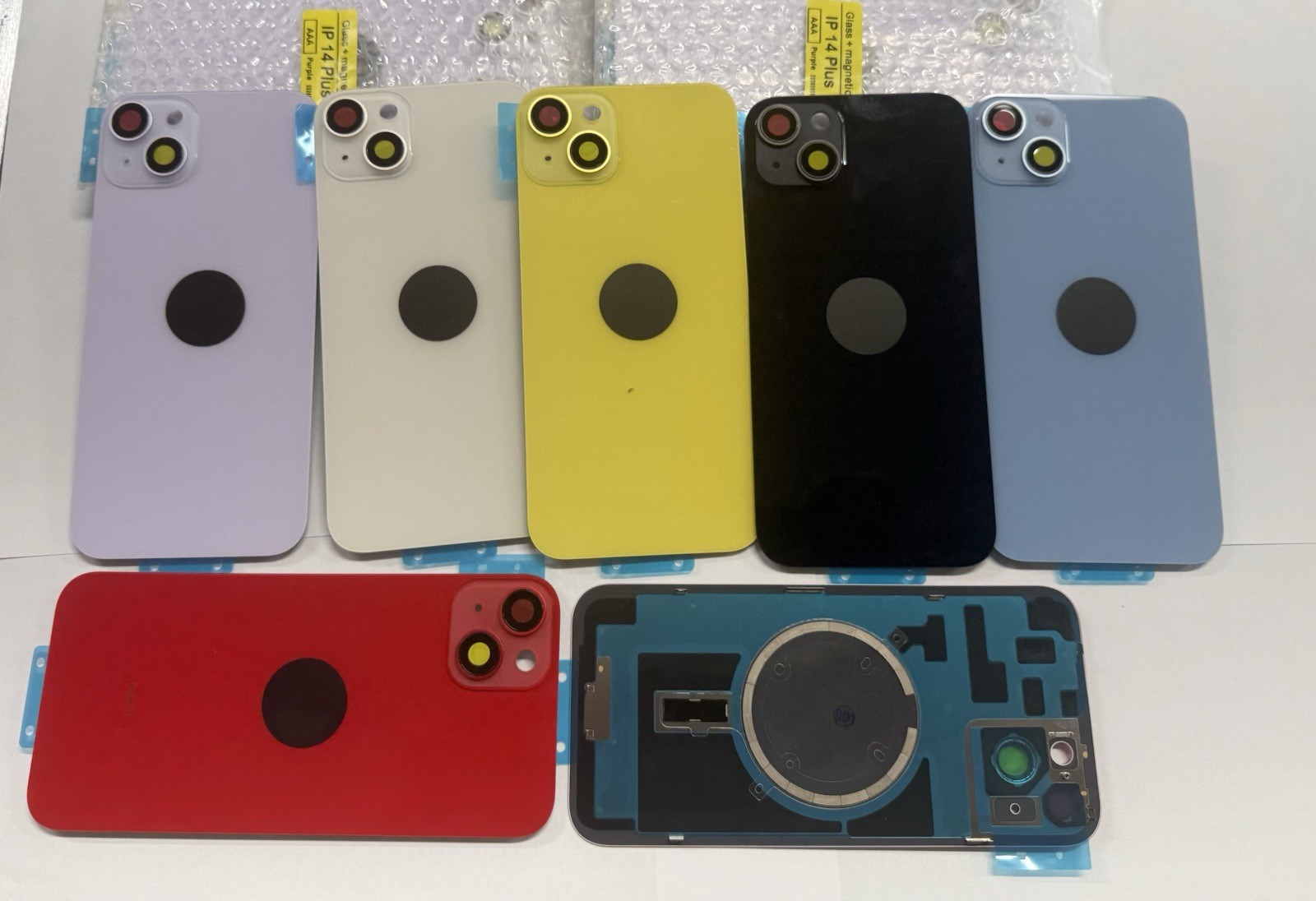 Back Glass + Metal + Magnet for iPhone 14 Plus Black